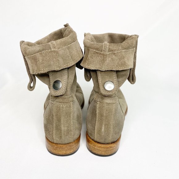 Alberto Fermani Umbria Suede Pull On Slouch Booties Tan Size 35.5 US 5.5 - Picture 8 of 12